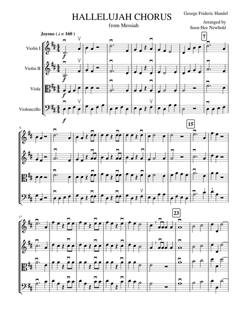 Hallelujah Chorus (String Quartet )