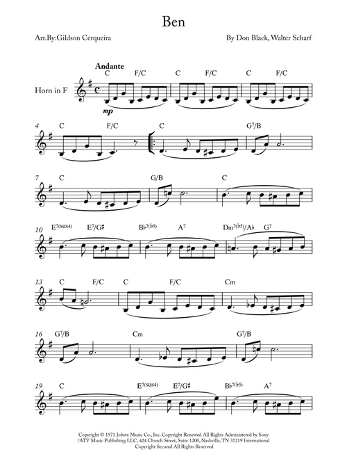 Ben (Arr. Gildson Cerqueira) - Michael Jackson (French Horn Solo)