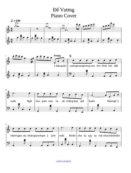 Đế Vương Piano - Trọng Nghĩa
