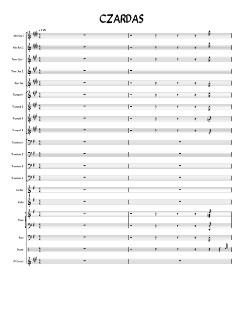 CZARDAS 1 and Trumpet or Violin