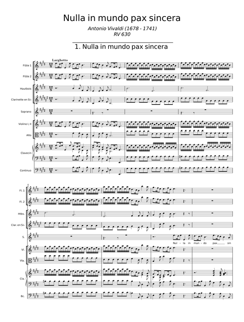 Nulla in mundo pax sincera, RV 630 – Antonio Vivaldi