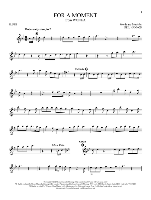 For A Moment (from Wonka) - Neil Hannon (Flute Solo)
