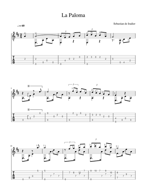 Sebastian de Iradier - La Paloma