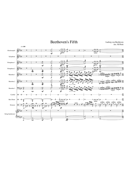 Beethoven's Fifth for Front Ensemble