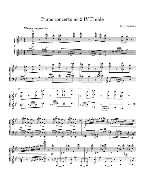 Sergei Prokofiev- Piano Concerto No.2, Op. 16 Finale