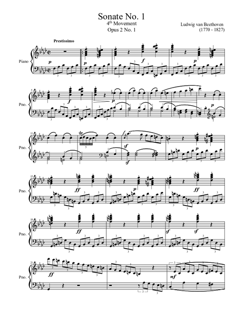 Sonate No. 1, 4th Movement