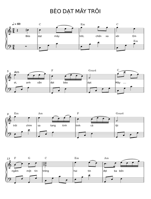 BEO DẠT MÂY TRÔI