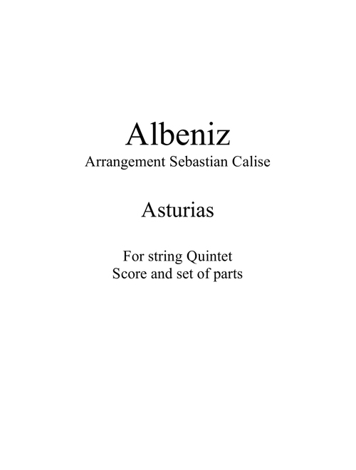Asturias - Leyenda (Arr. Seba Calise) - Isaac Albéniz (String Quartet)