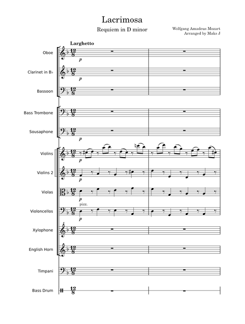 Lacrimosa - Requiem – Wolfgang Amadeus Mozart