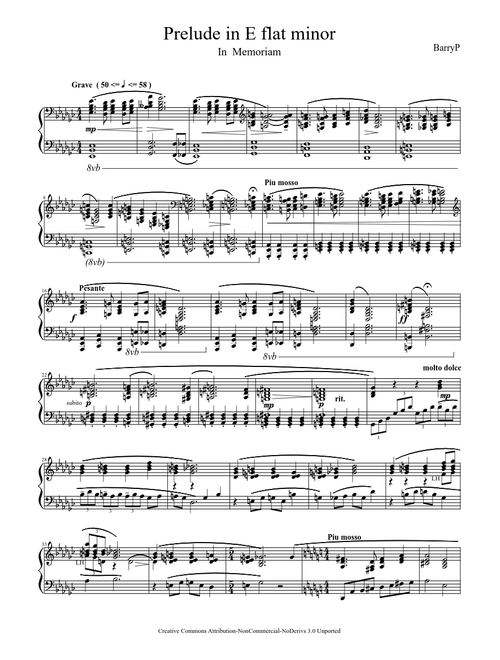 Prelude in E flat minor - In Memoriam