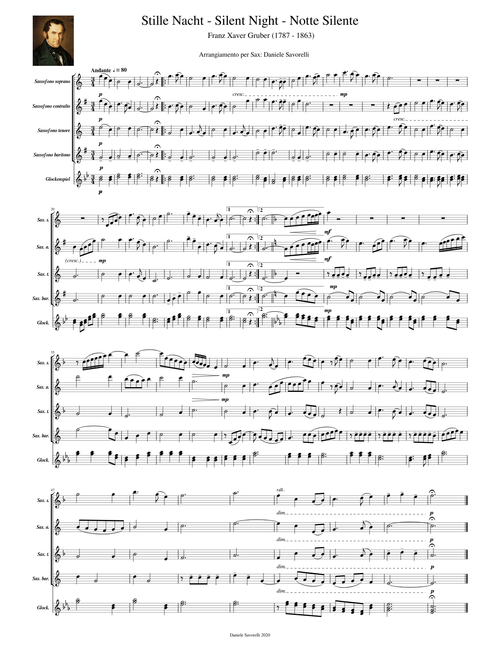 Stille nacht - Silent Night - Notte silente - per sax .mscz
