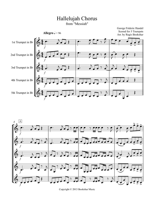 Hallelujah Chorus, The (from "Messiah") (Trumpet Quintet) (Arr. Regis Bookshar) - George Frideric Handel (Brass Ensemble)