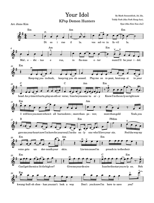 Your Idol (Arr. Jinne Kim) - Saja Boys (Violin Solo)