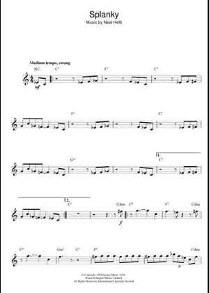 Splanky – Count Basie, Neal Hefti Sheet Music for Piano, Tuba, Flute ...