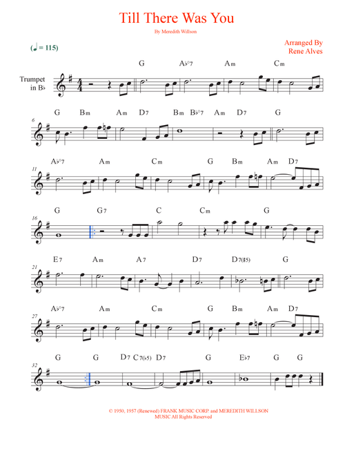 Till There Was You (Arr. Rene Alves) - The Beatles (Trumpet Solo)