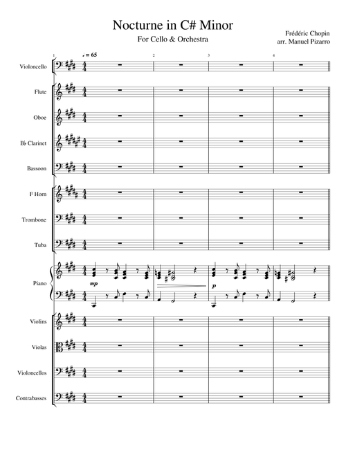 Nocturne in C# Minor for Cello & Orchestra