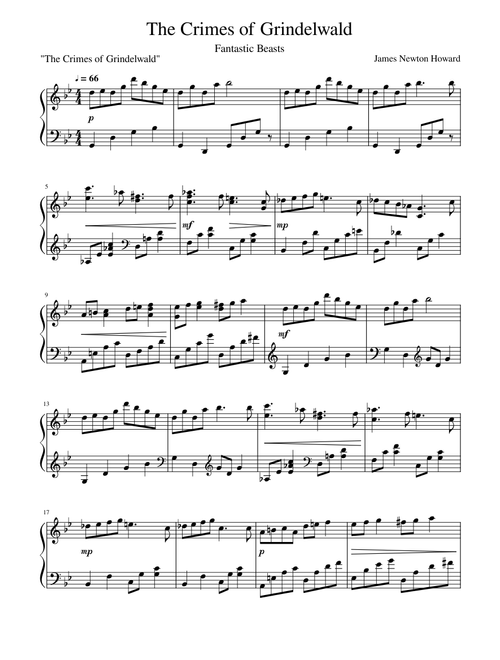 The Crimes of Grindelwald - Piano medley