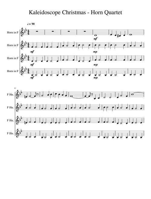 Concerto grosso in G minor 'Fatto per la Notte di Natale', Op.6 No.8 – Arcangelo Corelli Christmas Melody - Horn Quartet