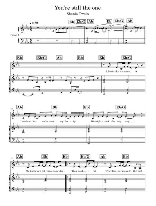 You're Still The One – Shania Twain