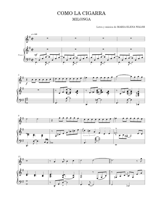 COMO LA CIGARRA – MILONGA – MARÍA ELENA WALSH – 1972