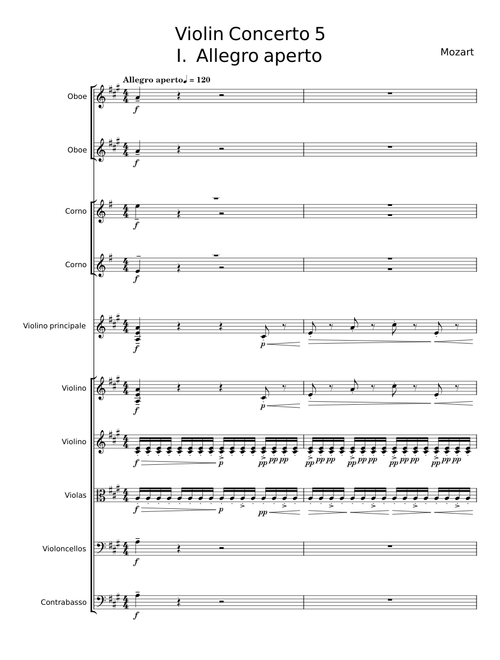 Violin Concerto No.5 in A major, K.219 - Wolfgang Amadeus Mozart