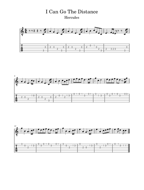 Go the Distance – Alan Menken