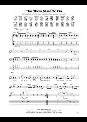 Play Official version of The show must go on Sheet Music by Queen