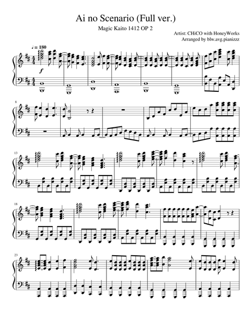 Ai no Scenario Piano (Full ver.)