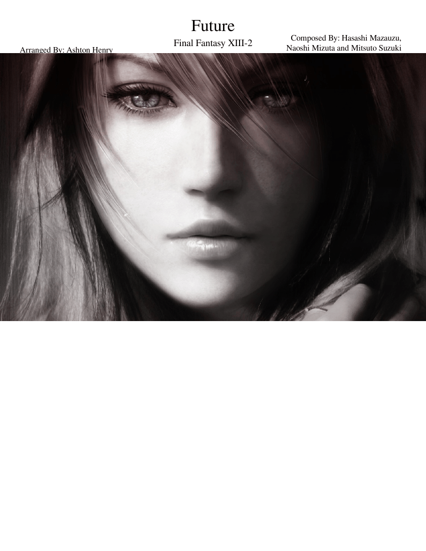 Future~ Final Fantasy XIII-2 Sheet Music for Piano, Flute