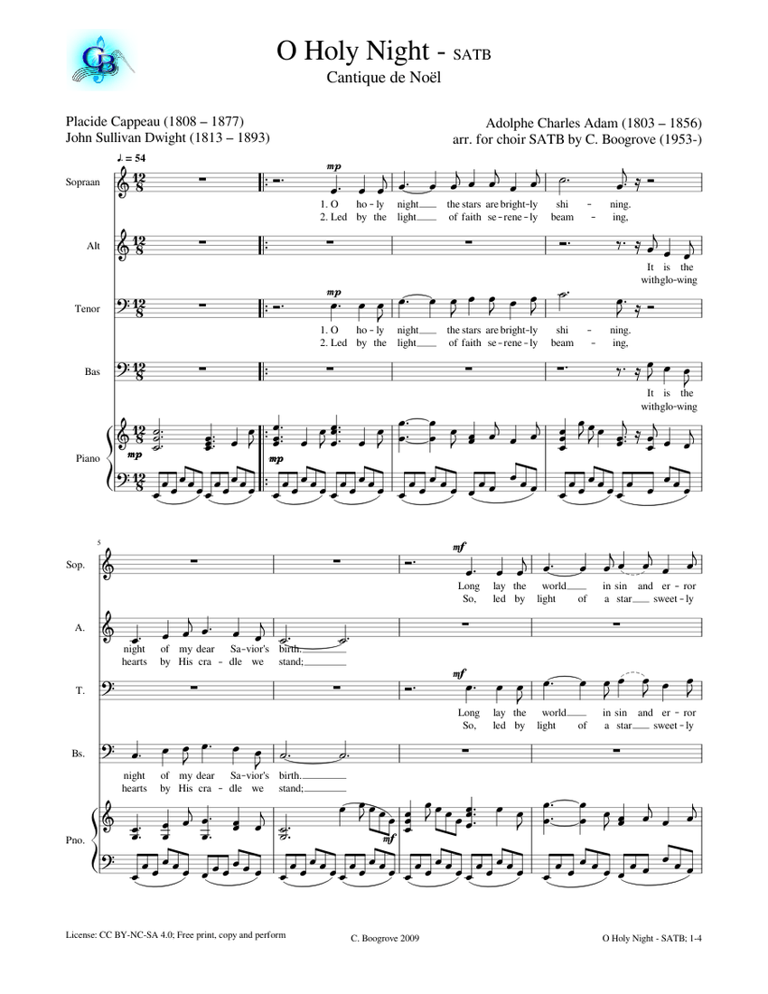 o-holy-night-choir-satb-adolphe-adam-sheet-music-for-piano-soprano-alto-tenor-more-instruments-satb-musescore-com for Free Printable Sheet Music O Holy Night O Holy Night (choir SATB) - Adolphe Adam Sheet Music for Piano, Soprano, Alto, Tenor & more instruments (SATB) | MuseScore.com for Free Printable Sheet Music O Holy Night