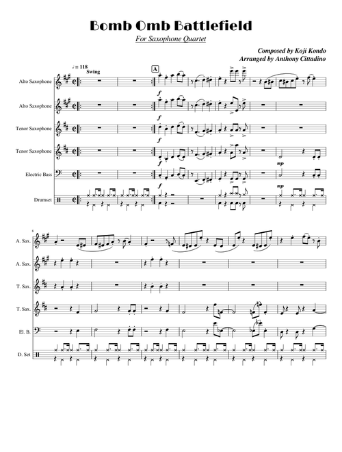 Bomb-Omb Battlefield (AATT Sax Quartet)