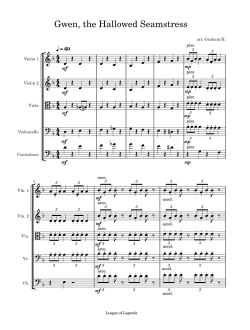Gwen, the Hallowed Steamstress' Theme – League of Legends - arr. grimh