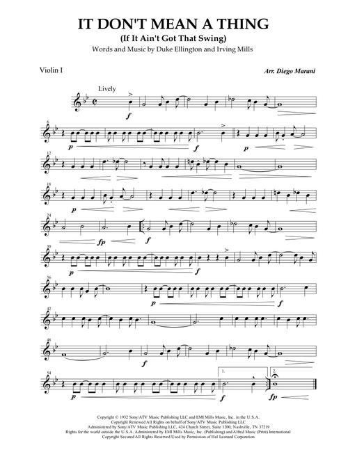 It Don't Mean A Thing (If It Ain't Got That Swing) (Arr. Diego Marani) - Duke Ellington (String Quartet)