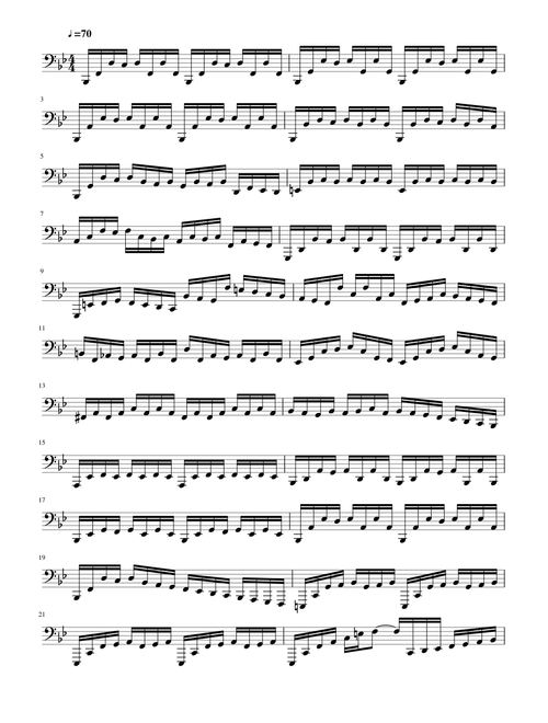 Bach's cello 1 suite (tuba) in easy key