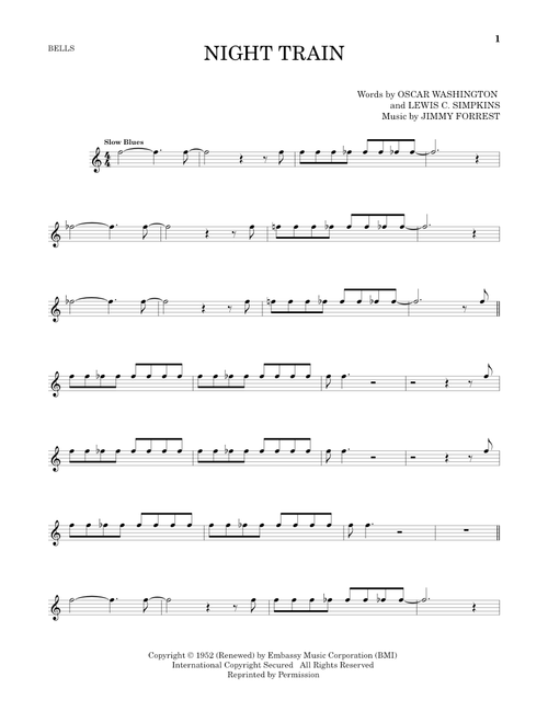 Night Train - Jimmy Forrest, Oscar Washington, Lewis C Simpkins (Bells Solo)