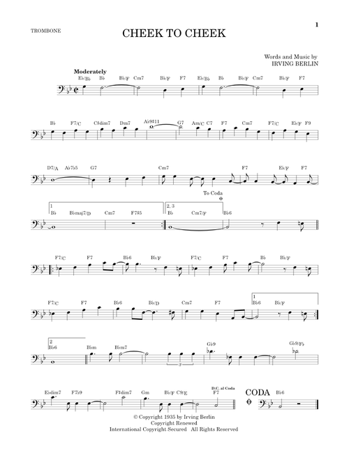 Cheek To Cheek - Fred Astaire (Trombone Solo)