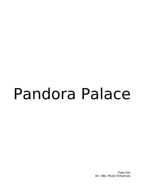 Pandora Palace Jazz Band Arrangement