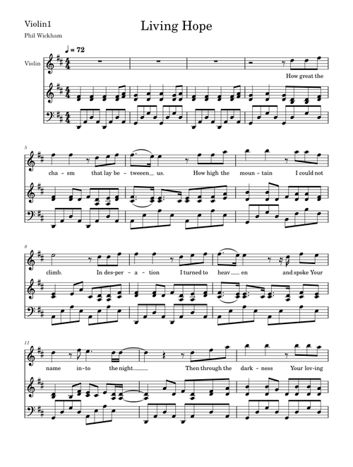 Living hope (Violin1)