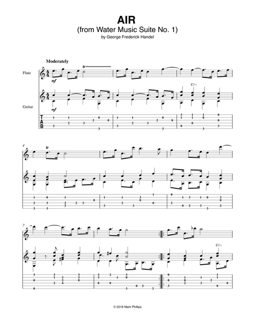 Air (from Water Music) (Arr. Mark Phillips) - George Frederick Handel (Instrumental Duet)