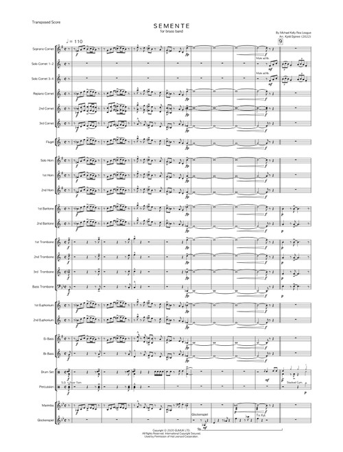 Semente (Arr. Kjetil Djønne) - Michael Kelly Rea League (Brass Band)