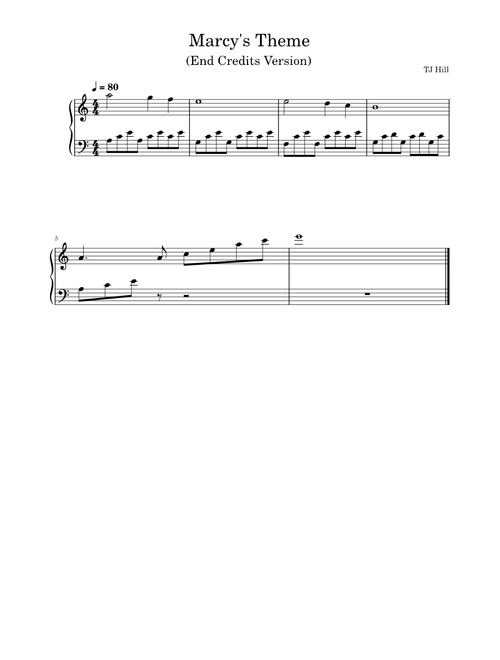 Marcy's Theme – T.J. Hill Marcy's Theme (Beginning of the End Credits Version)