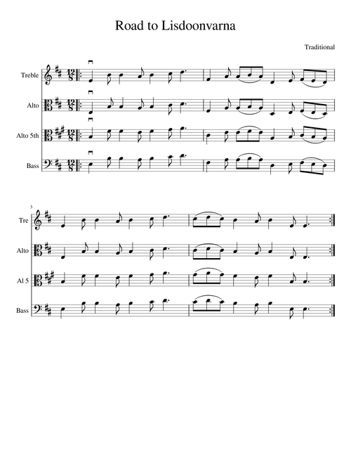 Road to Lisdoonvarna - Score