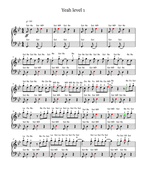 Yeah! (Arr. marc denouel) - Usher Featuring Lil Jon & Ludacris (Easy Piano)