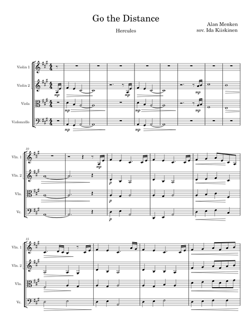 Go The Distance - Alan Menken