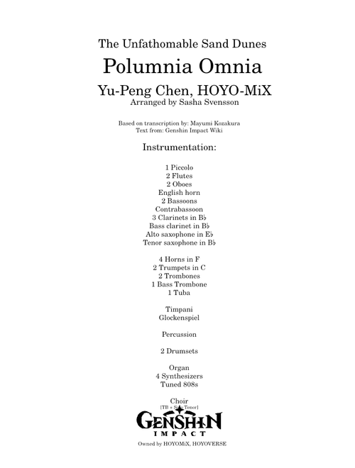 Polumnia Omnia – Yu-Peng Chen