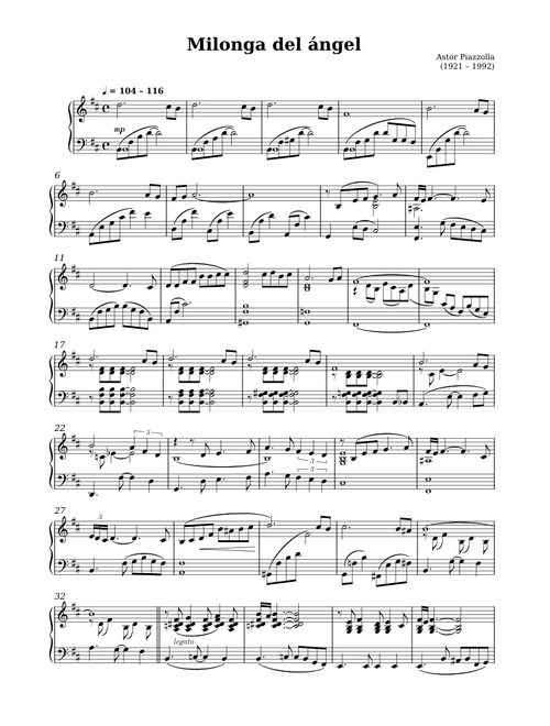 Milonga del angel - Astor Piazzolla