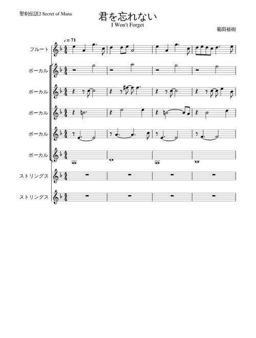聖剣伝説2 Secret of Mana BGM sheet music by w77cf87b3f3yg1 | Play
