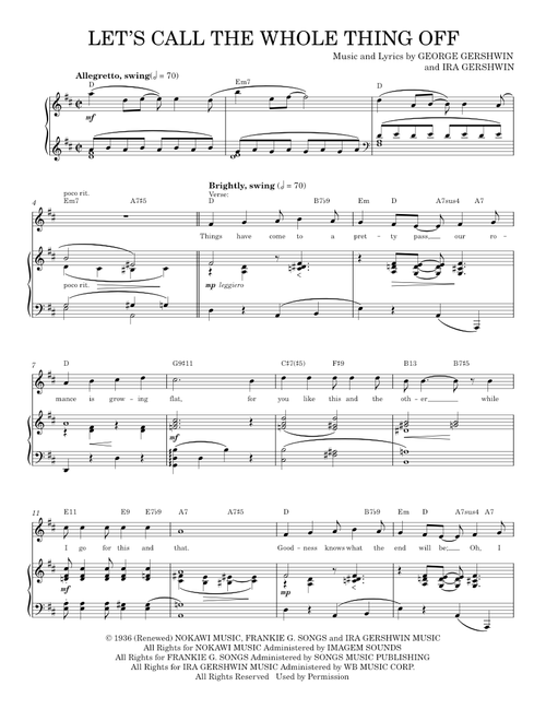 score (Piano Vocal)