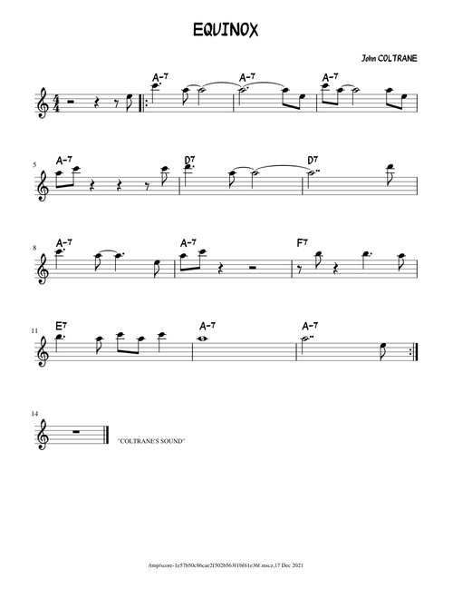 Equinox – John Coltrane