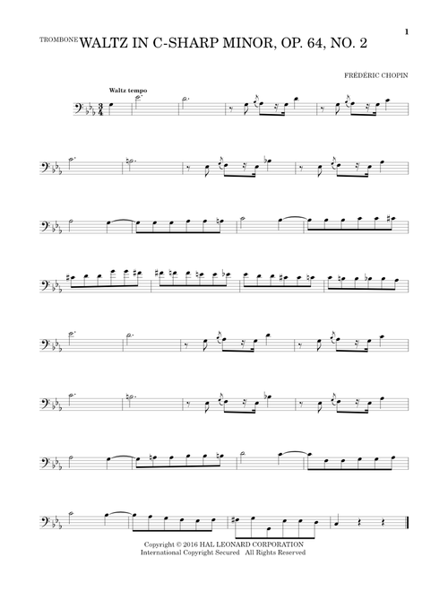 Waltz In C-Sharp Minor, Op. 64, No. 2 - Frédéric Chopin (Trombone Solo)